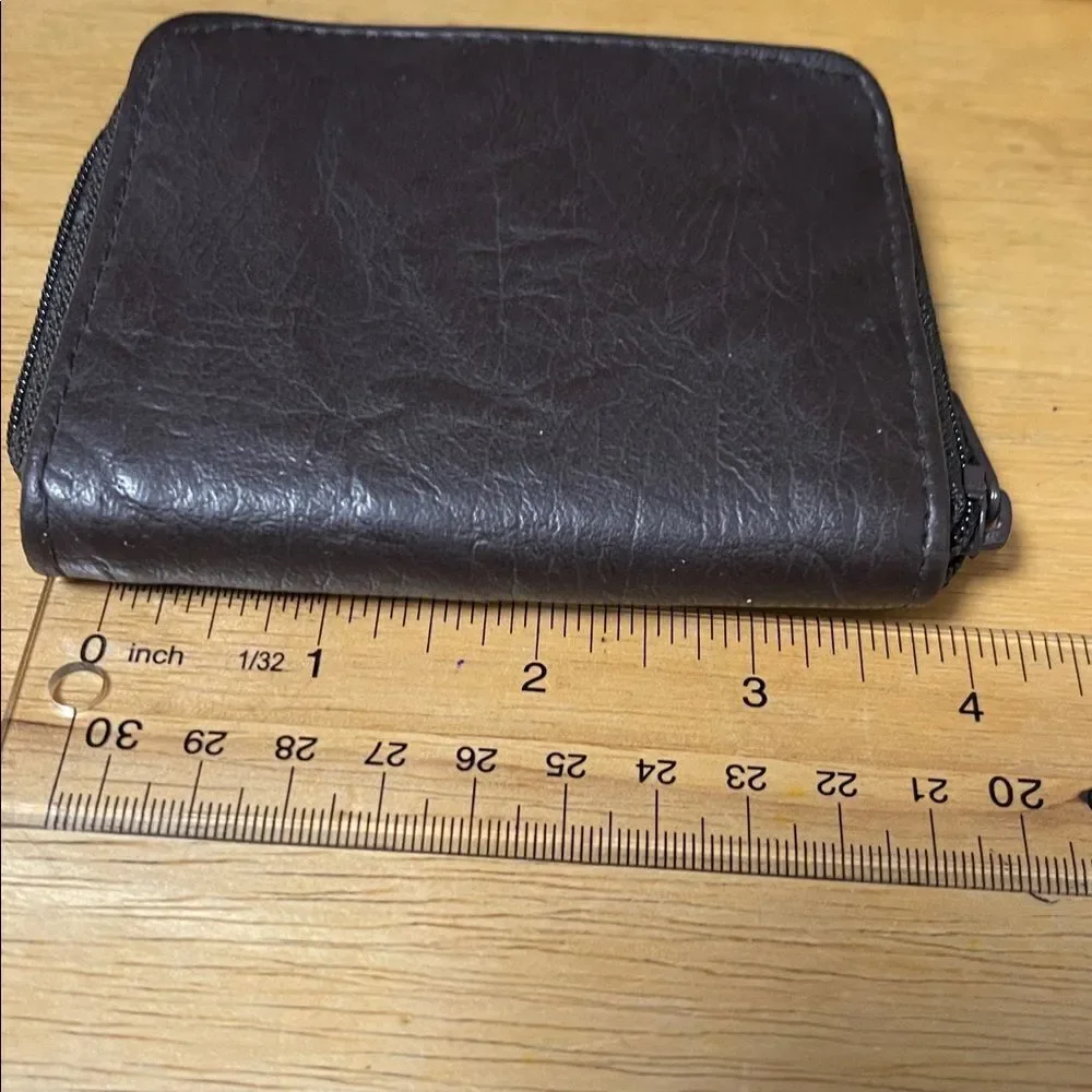 Vintage Brown Leather Wallet labeled VINTAGE